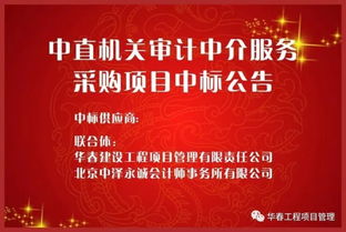 華春公司成功入圍中直機(jī)關(guān)審計中介服務(wù)采購項目